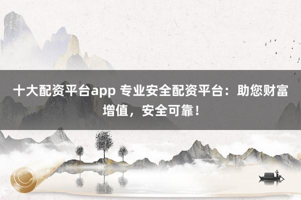 十大配资平台app 专业安全配资平台：助您财富增值，安全可靠！