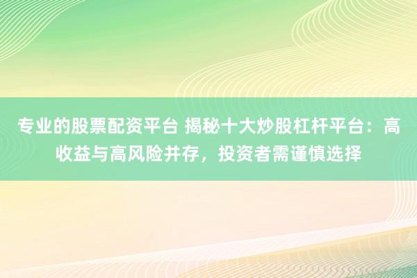 专业的股票配资平台 揭秘十大炒股杠杆平台：高收益与高风险并存，投资者需谨慎选择