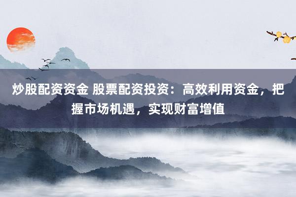 炒股配资资金 股票配资投资：高效利用资金，把握市场机遇，实现财富增值