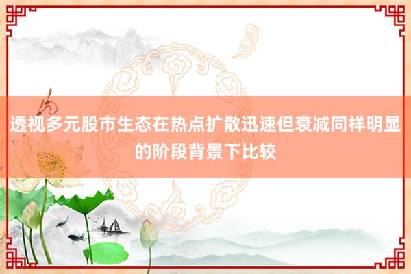 透视多元股市生态在热点扩散迅速但衰减同样明显的阶段背景下比较