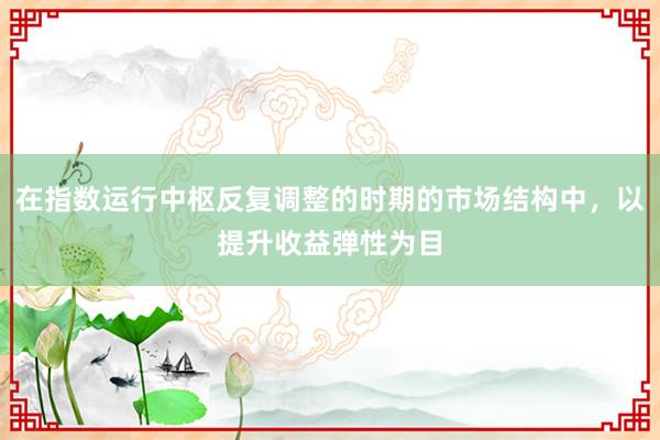 在指数运行中枢反复调整的时期的市场结构中,以提升收益弹性为目
