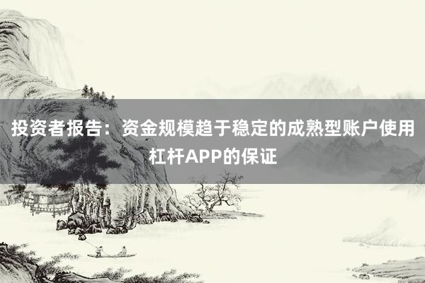 投资者报告:资金规模趋于稳定的成熟型账户使用杠杆APP的保证