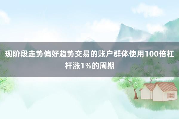现阶段走势偏好趋势交易的账户群体使用100倍杠杆涨1%的周期