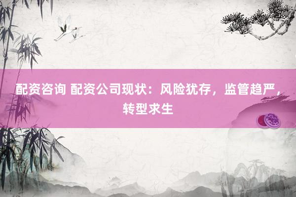 配资咨询 配资公司现状：风险犹存，监管趋严，转型求生